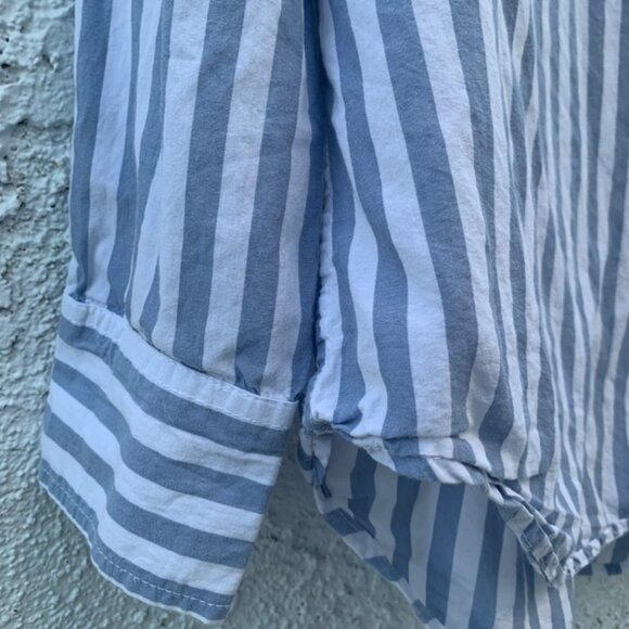 Collared striped button up long sleeve shirt - Picture 3 of 4